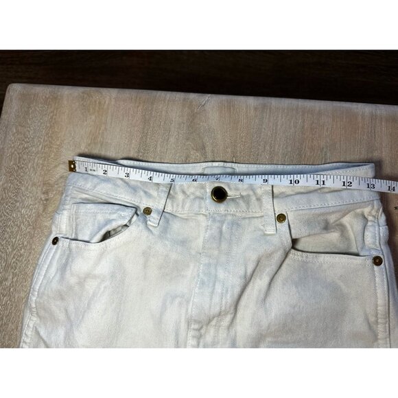 KHAITE Danielle Straight-Leg Jeans in Cream Ivory Size 27 - Picture 7 of 12